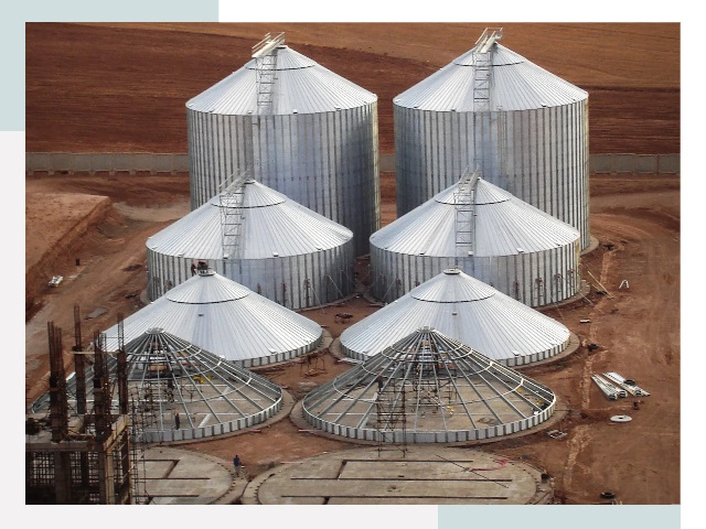 Строительство зерновых силосов в Нефтеюганске