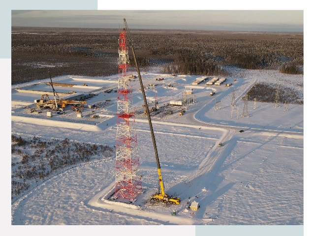 Мачты связи в Нефтеюганске