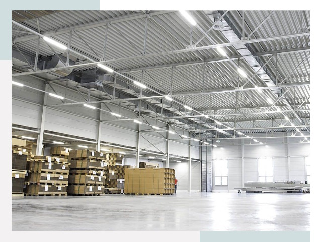 Освещение ангаров в Нефтеюганске