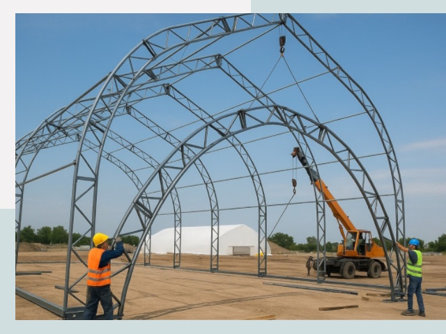 Монтаж ангаров в Нефтеюганске от 610 руб. - Надежно и быстро